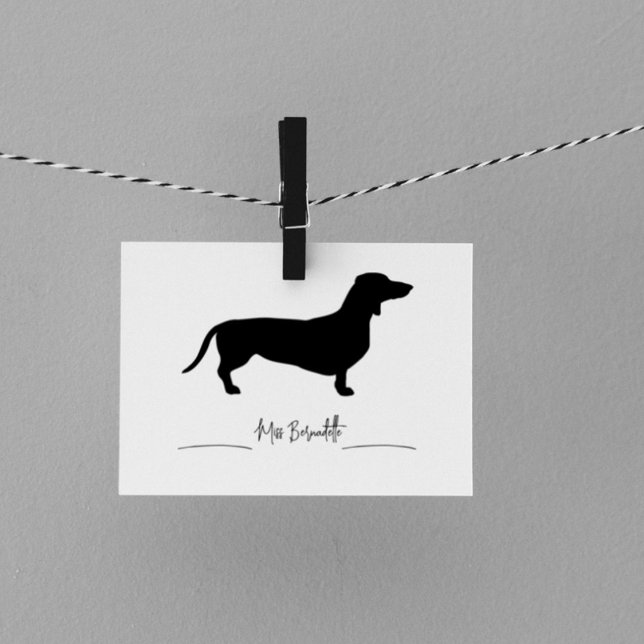 Anpassat namn för Cute Minimalist Dachshund Stämpel (Skapare uppladdad)