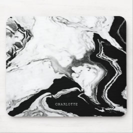 Anpassat namn för Cute Modern Panda White Black Ma Musmatta