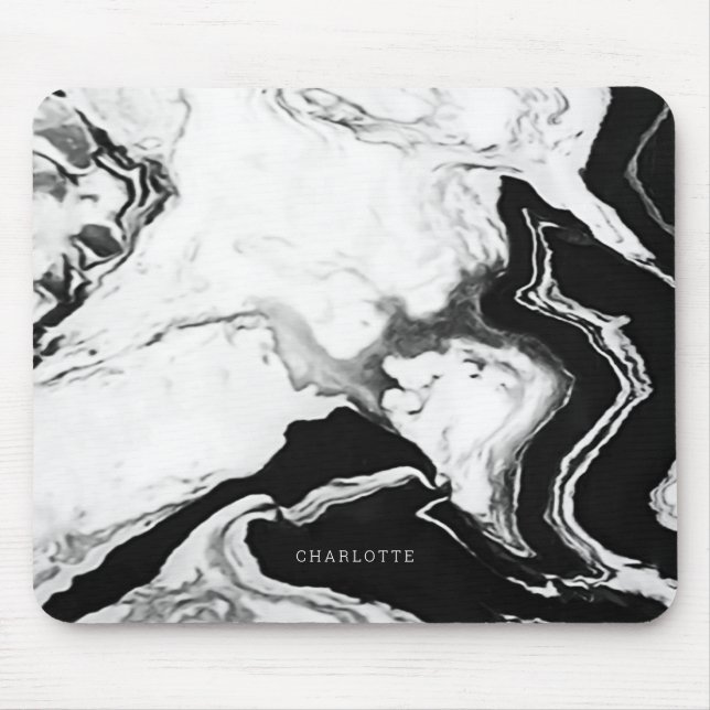 Anpassat namn för Cute Modern Panda White Black Ma Musmatta (Framsidan)