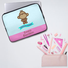 Anpassat namn för Cute Monkey Laptop Fodral