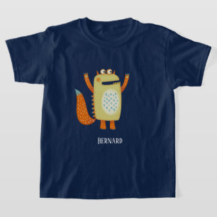 Anpassat namn för Cute Monster Bernard T Shirt
