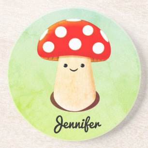 Anpassat namn för Cute Mushroom Teckning Underlägg