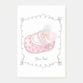 Anpassat namn för Cute Nalle Post-it Block