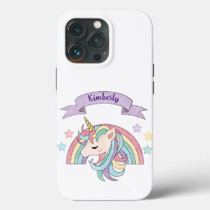 Anpassat namn för Cute Pastel Unicorn och Sparkly