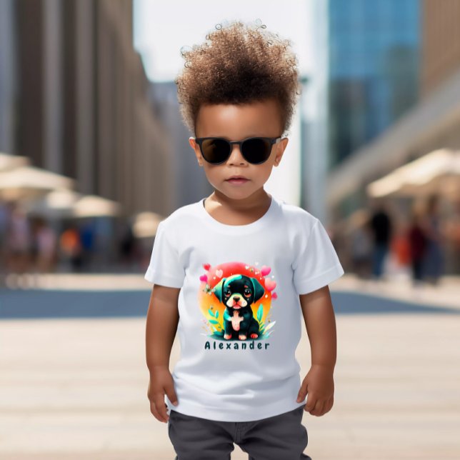 Anpassat namn för Cute Puppy kärlek T Shirt (Skapare uppladdad)