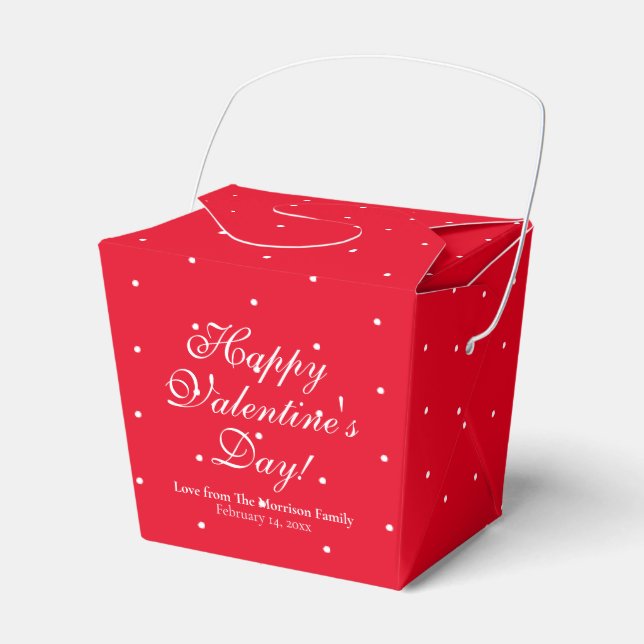 Anpassat namn för Cute Red polka dots Valentine Da Presentaskar (Framsidan Sidan)