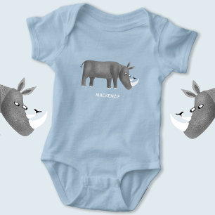 Anpassat namn för Cute Rhinoceros Animal Lover T Shirt