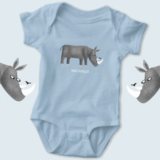 Anpassat namn för Cute Rhinoceros Animal Lover T Shirt