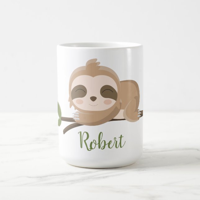 Anpassat namn för Cute Sloeping Kaffemugg (Center)