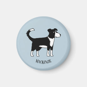 Anpassat namn för Cute Welsh Gräns Collie Sheepdog Magnet