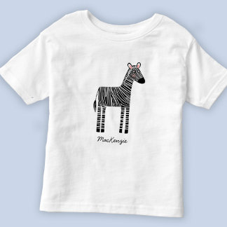Anpassat namn för Cute Zebra T Shirt