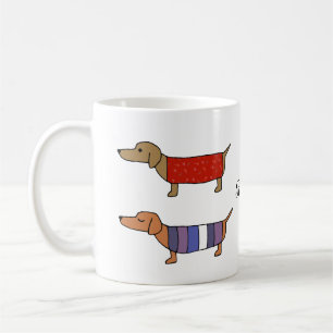 Anpassat namn för Dachshund Sausage hund Wiener h Kaffemugg