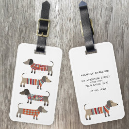 Anpassat namn för Dachshund Sause Hund Bagagebricka