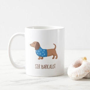Anpassat namn för Dachshund Wiener Hund Puppy V2 Kaffemugg