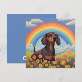 Anpassat namn för Dachshund Wiener Hund Rainbow Br