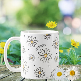 Anpassat namn för Daisy och punkter Kaffemugg