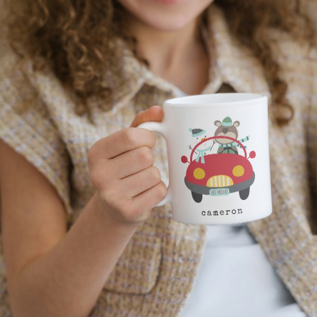 Anpassat namn för den Snögubbearna burkbilen Kaffemugg (Skapare uppladdad)