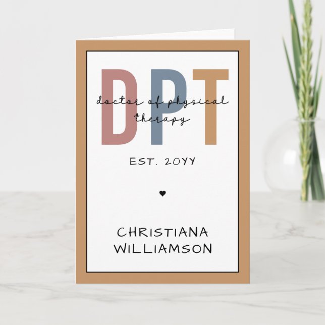 Anpassat namn för DPT Doktor vid fysisk behandling Kort (Framsida)