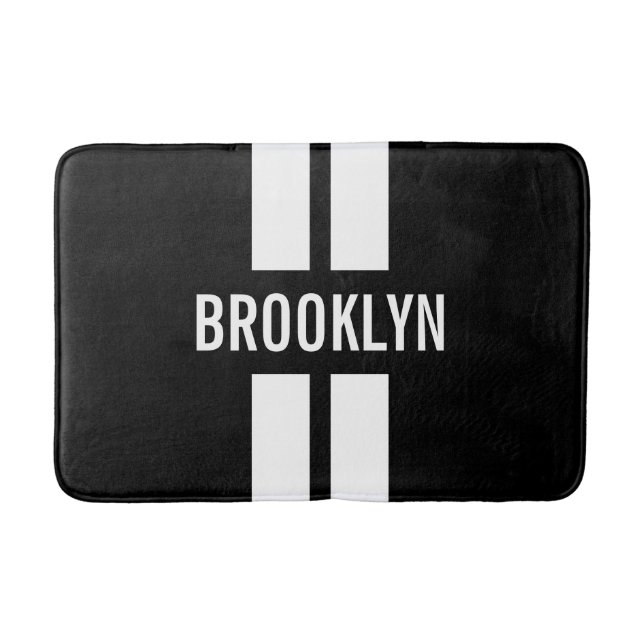 Anpassat namn för dubbla Rand Tävla Fläkt Tävling  Badrumsmatta (Framsidan)