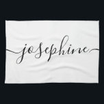 Anpassat namn för elegant av personlig kökshandduk<br><div class="desc">Vi presenterar vår Personlig Elegant Script Custom Name Kitchen Towel, en underbar och tankfull gåva som tillför lite sofistikering och charm till vilket kök som helst. Den här kökshandduken är designad med enkelhet och elegans i åtanke, skapar den vara ett tidlöst och mångsidigt tillägg till hennes kulinariska utrymme. Handduken har...</div>