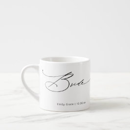 Anpassat namn för Elegant i Bröllop Espressomugg