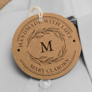 Anpassat namn för elegant monogram som hanteras me stämpel