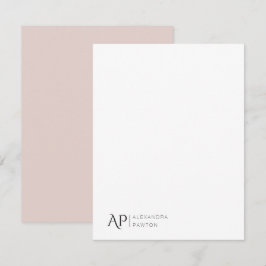 Anpassat namn för elegant Pastel Ro Personligt nam Anteckningskort