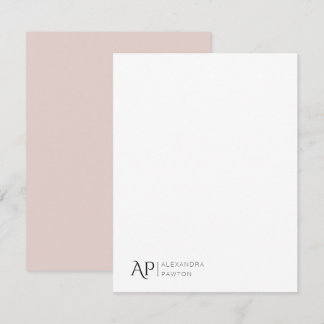 Anpassat namn för elegant Pastel Ro Personligt nam Anteckningskort