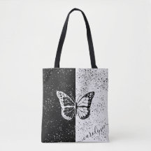 Anpassat namn för Eleganten Girly Butterfly Black 