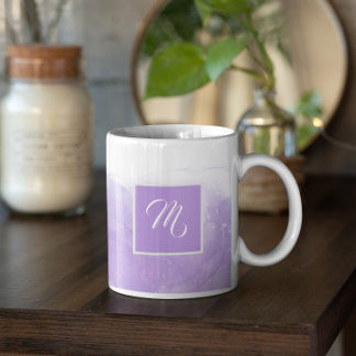 Anpassat namn för elegantens Lila Violet Kaffemugg