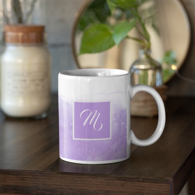 Anpassat namn för elegantens Lila Violet Kaffemugg (Skapare uppladdad)