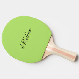 Anpassat namn för enkel lime färg pingisracket