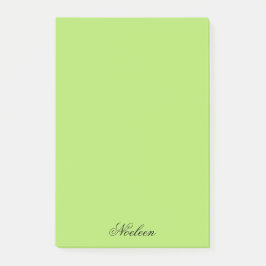 Anpassat namn för enkel lime färg post-it block