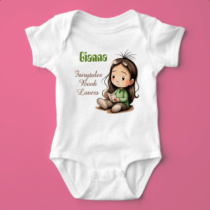 Anpassat namn för Fairytales Bok Älskare T Shirt
