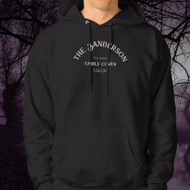 Anpassat namn för Family Coven Crew Halloween Blac Hoodie