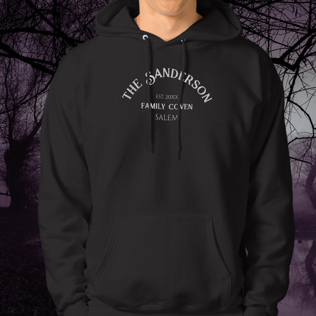 Anpassat namn för Family Coven Crew Halloween Blac Hoodie (Skapare uppladdad)