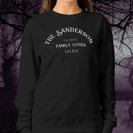 Anpassat namn för Family Coven Crew Halloween Blac T Shirt