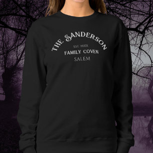 Anpassat namn för Family Coven Crew Halloween Blac T Shirt