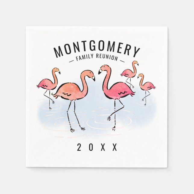 Anpassat namn för Family Reunion Tropical Rosa Fla Pappersservett (Framsidan)
