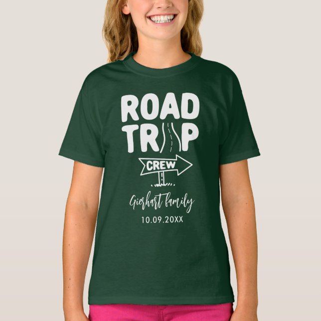 Anpassat namn för Family Vacation-typografi T Shirt (Framsida)