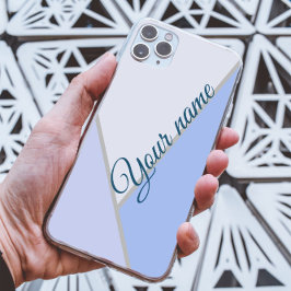 Anpassat namn för Färg-blocket i elegant blue mono