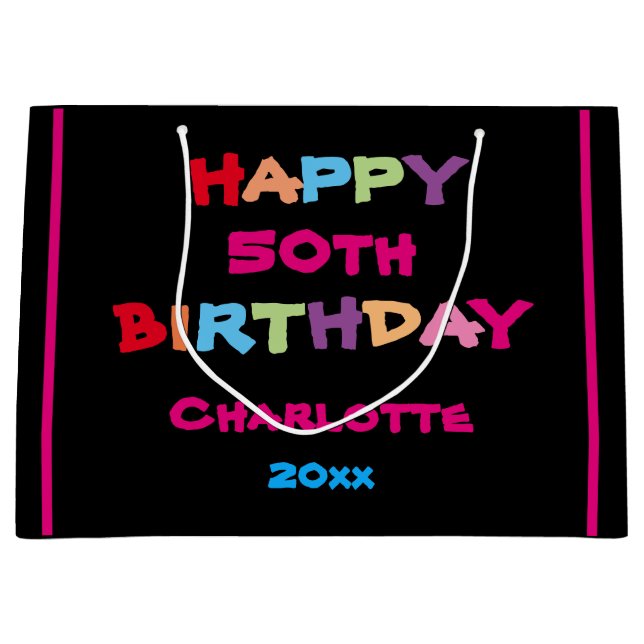 Anpassat namn för färgad Roligt år Grattis på föde (Framsidan)