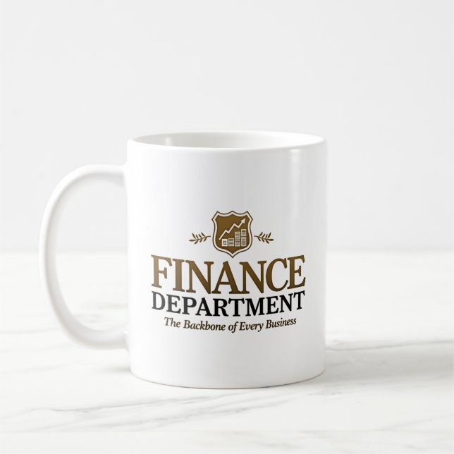 Anpassat namn för finansdepartement kaffemugg (Vänster)