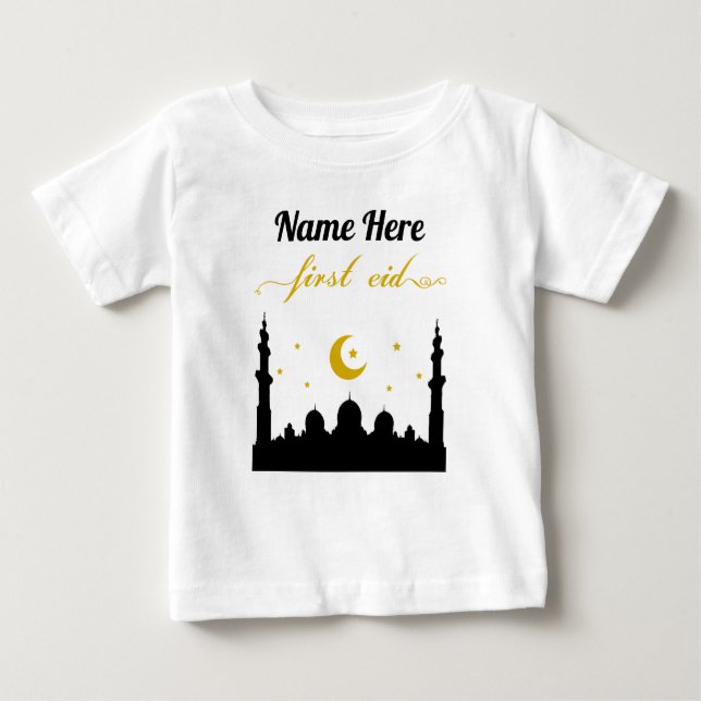 Anpassat namn för första Eid T Shirt (Framsida)