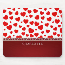 Anpassat namn för Girly Elegant Red Heart