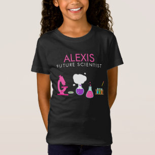Anpassat namn för Girly Future Scientist T Shirt