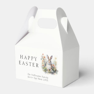 Anpassat namn för Glad påsk Elegant Watercolor Bun Presentaskar