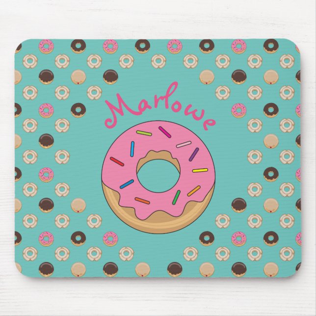 Anpassat namn för glasterade donuts musmatta (Framsidan)