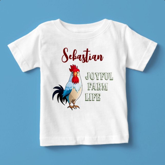 Anpassat namn för glatt serverliv t shirt (Joyful Farm Life)