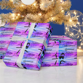Anpassat namn för god jul Gymnast - figursättning Presentpapper